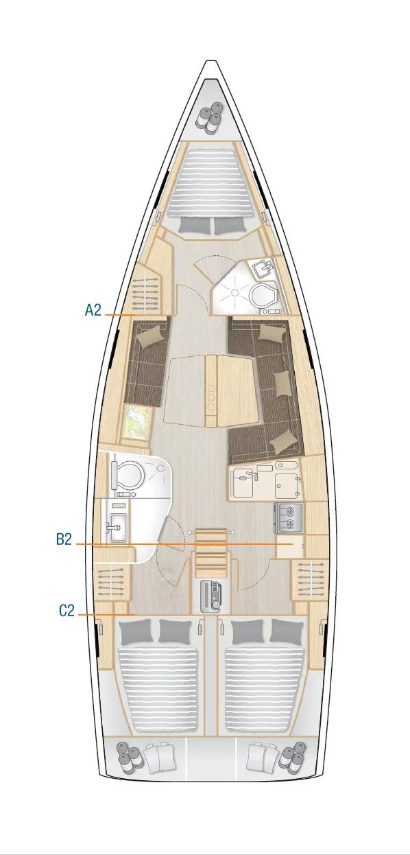 Hanse 418 - 3 cab. (Eva)  - 1