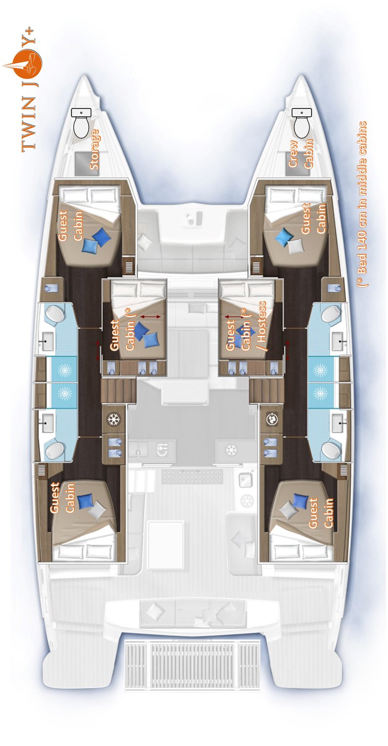 Photo #2 - Lagoon 51 - 6 + 1 cab. (Twin Joy +) en Trogir - 63776