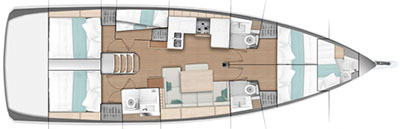 Sun Odyssey 490 - 5 + 1 cab. — photo 2