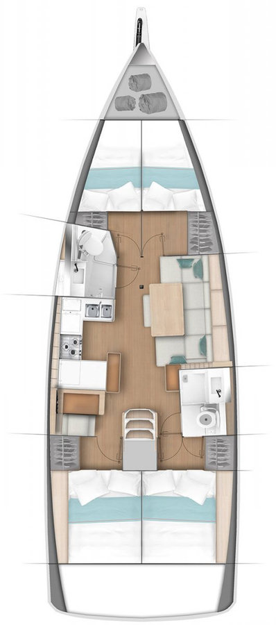 Sun Odyssey 440 - 4 cab. — photo 2
