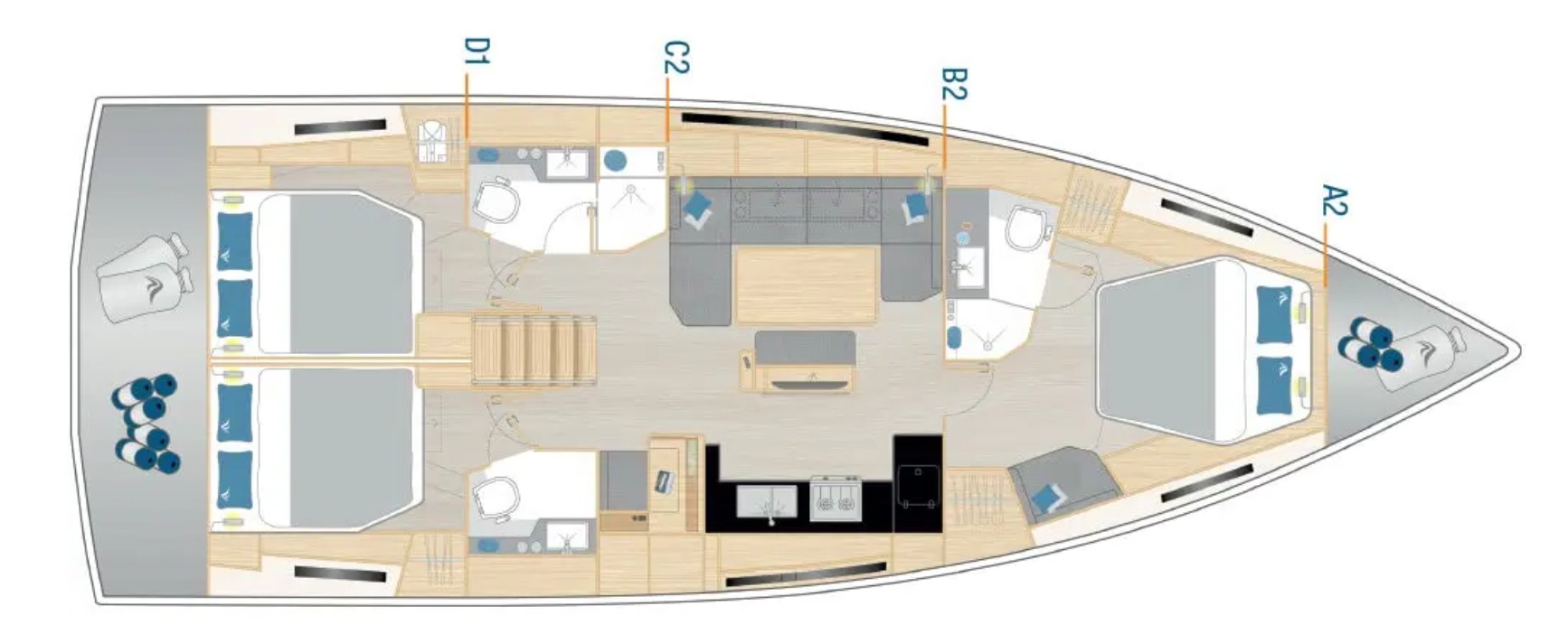 Hanse 460 - 3 cab — photo 10