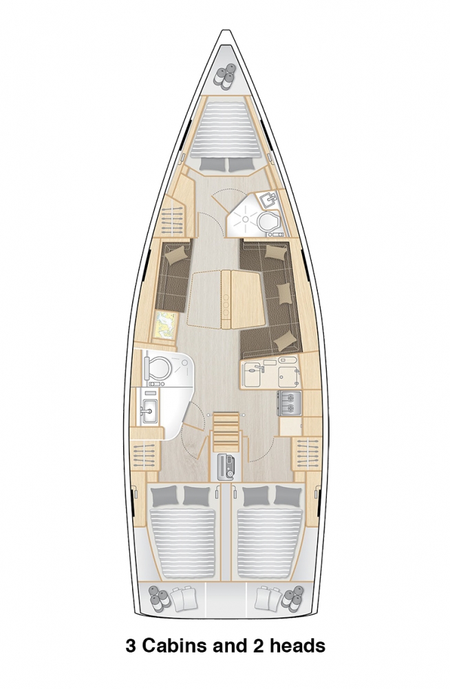 Hanse 418 - 3 cab. — photo 2
