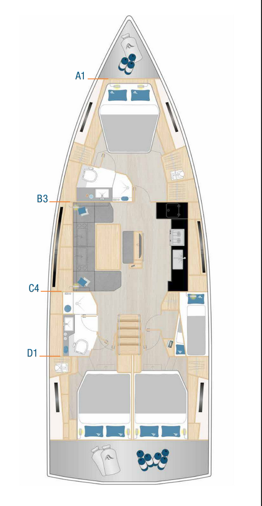 Hanse 460 - 4 cab. — photo 2