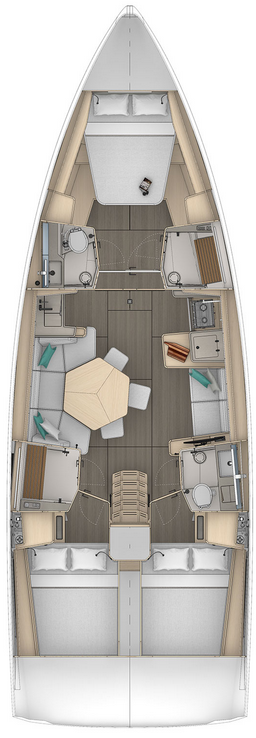 Dufour 44 - 3 cab. — photo 2