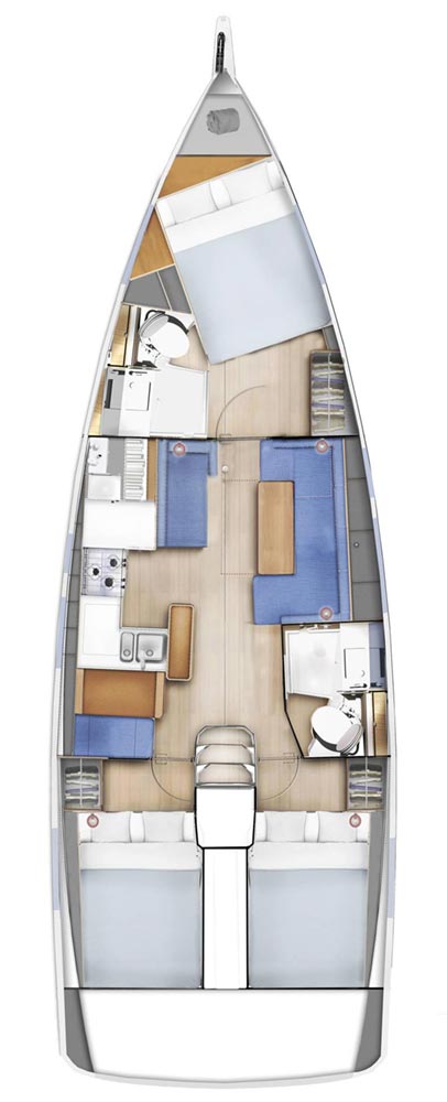 Sun Odyssey 410 - 3 cab. — photo 2