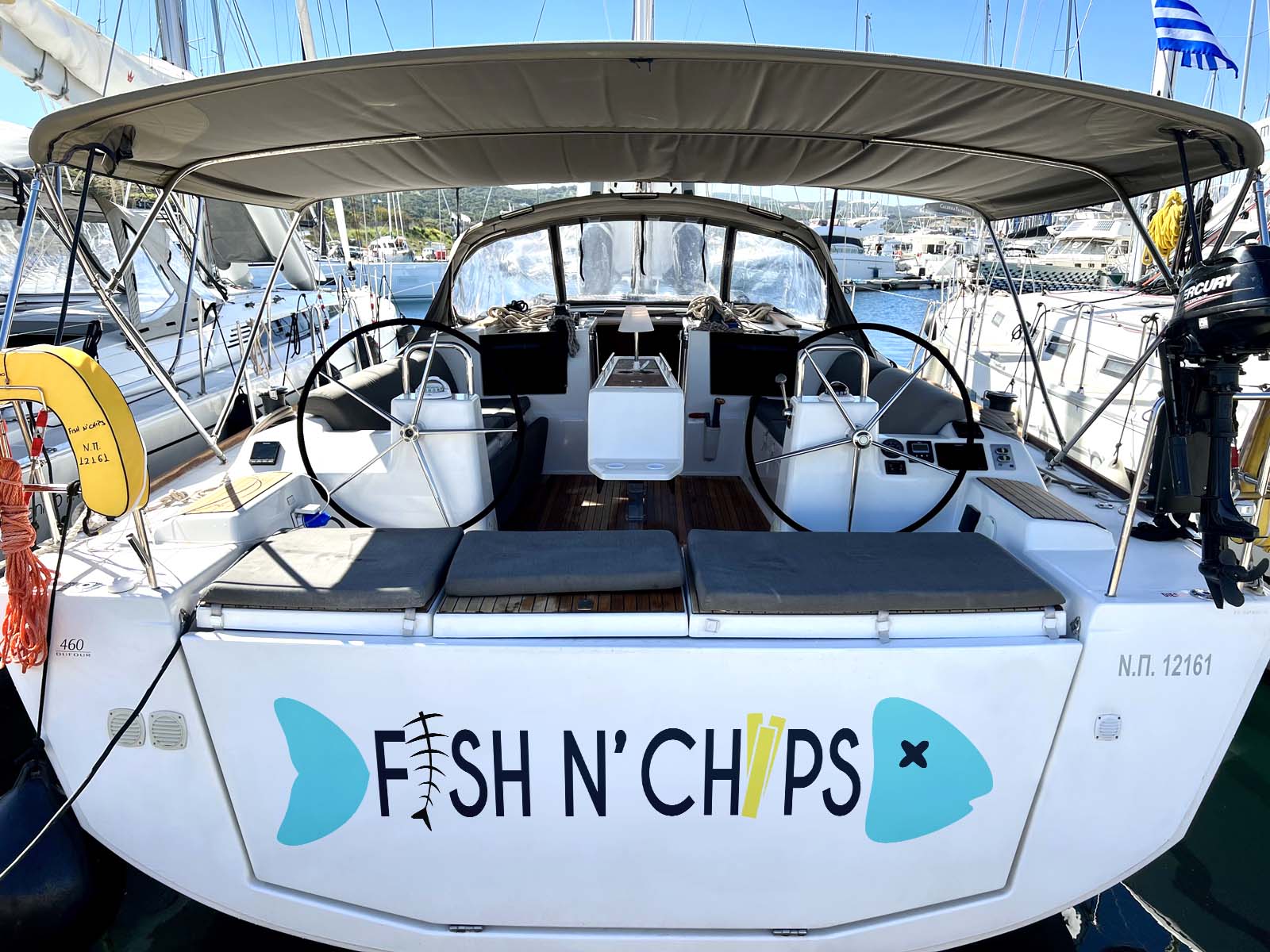 Photo #1 - Dufour 460 GL - 5 cab. (Fish N'Chips) in Lavrion - 44415