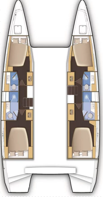 Lagoon 42 - 4 + 2 cab. (Demi Doux)  - 1