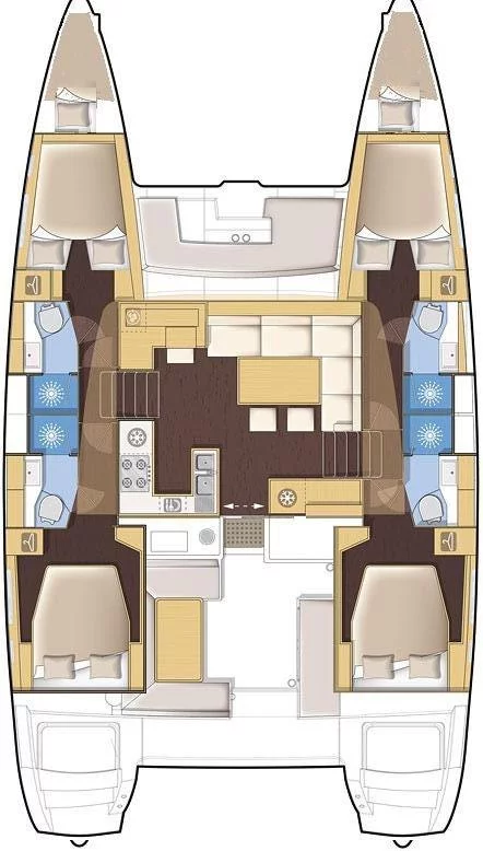 Lagoon 450 F - 4 + 2 cab. (Golden Dream)  - 1
