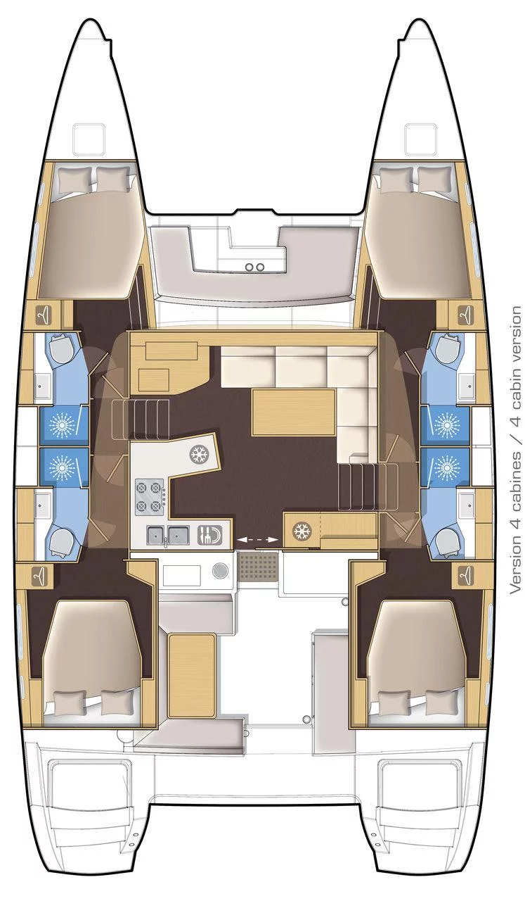Lagoon 450 F - 4 + 2 cab. (Wide Dream)  - 1