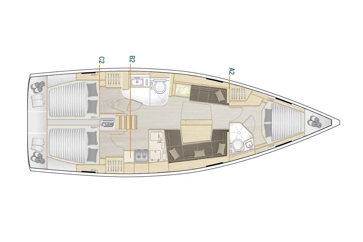 Hanse 418 - 3 cab. (Blue Eagle)  - 1