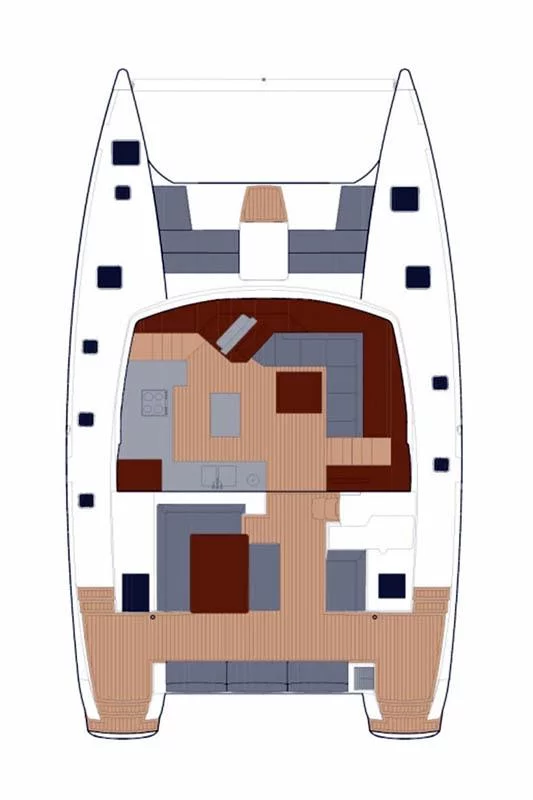 Fountaine Pajot Saba 50 - 6 + 1 cab. (Lingaro)  - 2