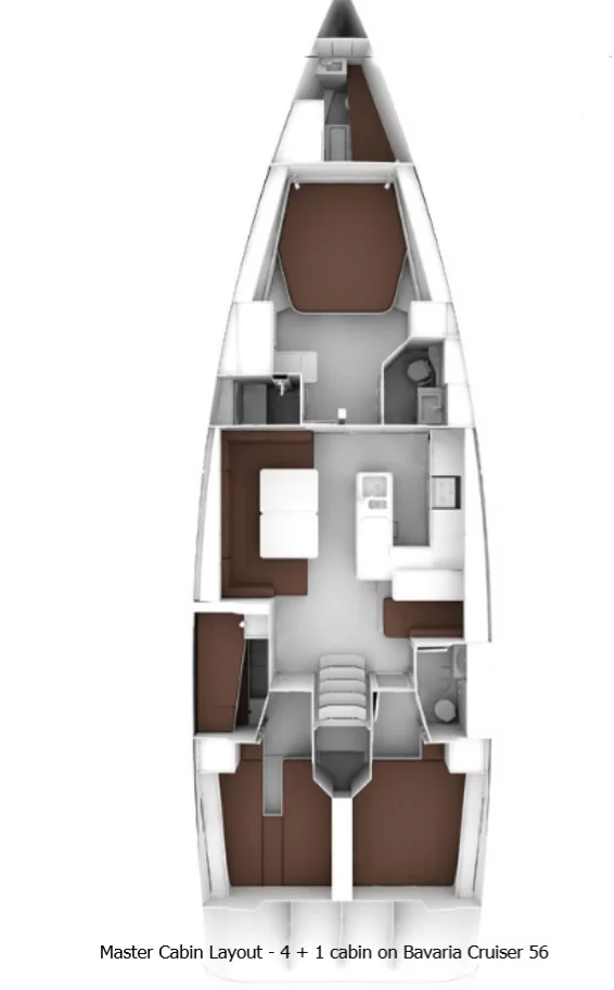 Bavaria Cruiser 56 - 5 + 1 cab. (Baby Blue 2)  - 2