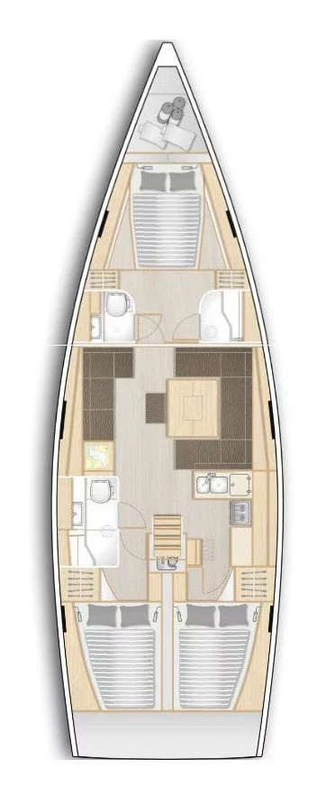 Hanse 458 - 3 cab. (Pepe)  - 1