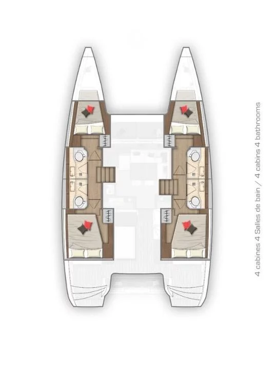 Lagoon 40 - 4 + 2 cab (Nina II)  - 1