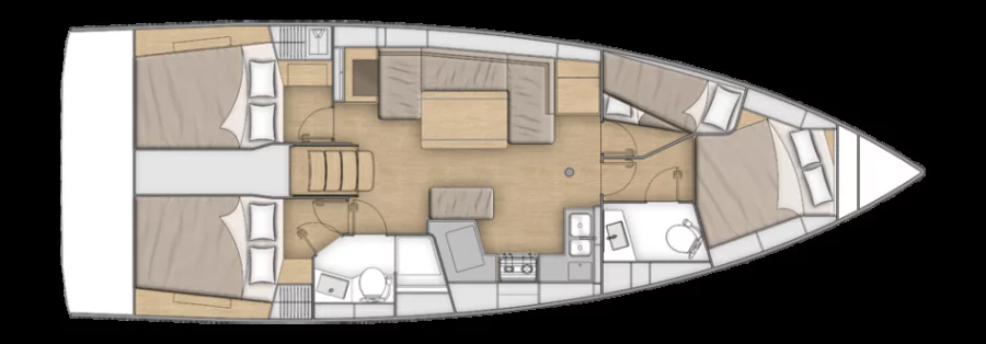 Beneteau Oceanis 40.1 FIRST LINE - Watermaker - 3 Double cabins - 1 Double bunk cabin (Madelon)  - 4