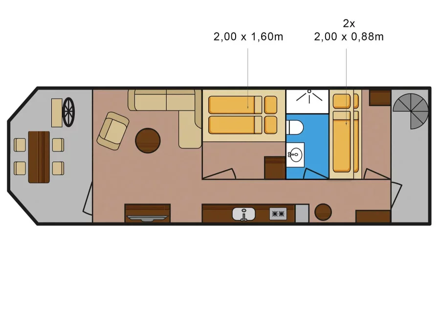 YachtSuite2.1 - 4 Personen (Plau)  - 14