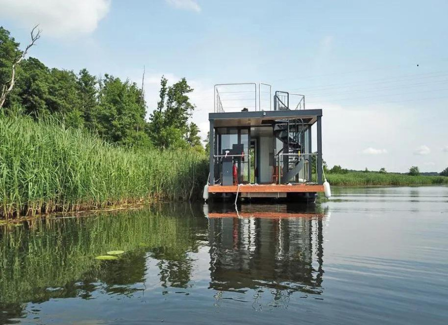 Photo #1 - 1Woodstream-Hausboot (meinFERIENBOOT Paris) in Krimnicksee-Anlegestelle Senzig - 1829