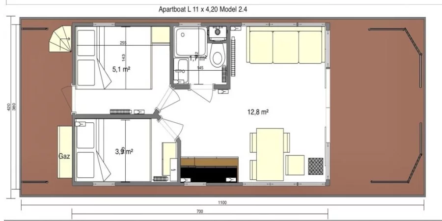 LaMareLa Mare Apart (Hausboot LaMare Apartboat "Demmin" SUP inklusive)  - 8