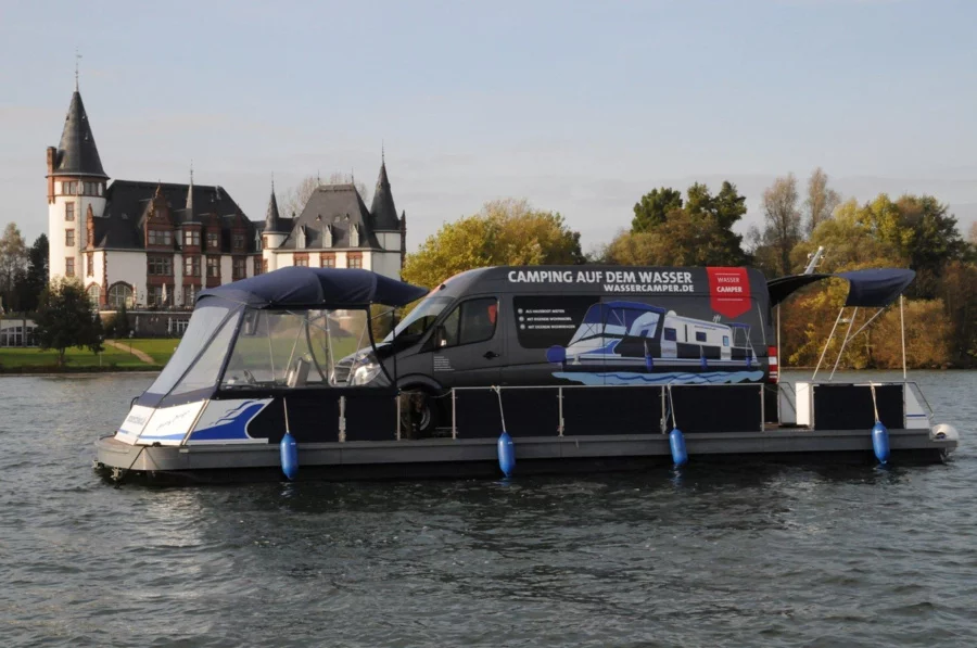 TechnusTrimaran-Schwimmplattform (Wechsel-Wassercamper mit eigenem Fahrzeug (1))  - 9