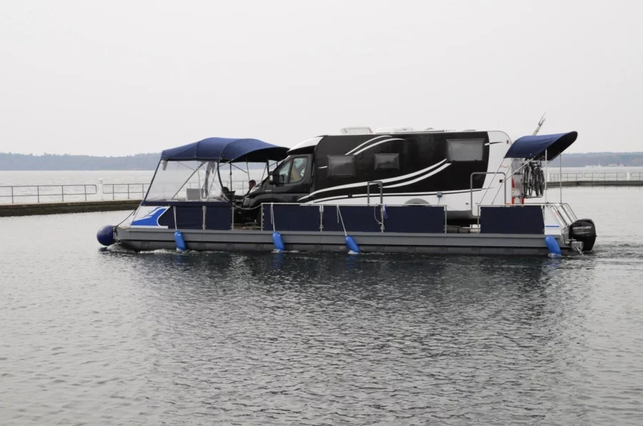 TechnusTrimaran-Schwimmplattform (Wechsel-Wassercamper mit eigenem Fahrzeug (1))  - 6