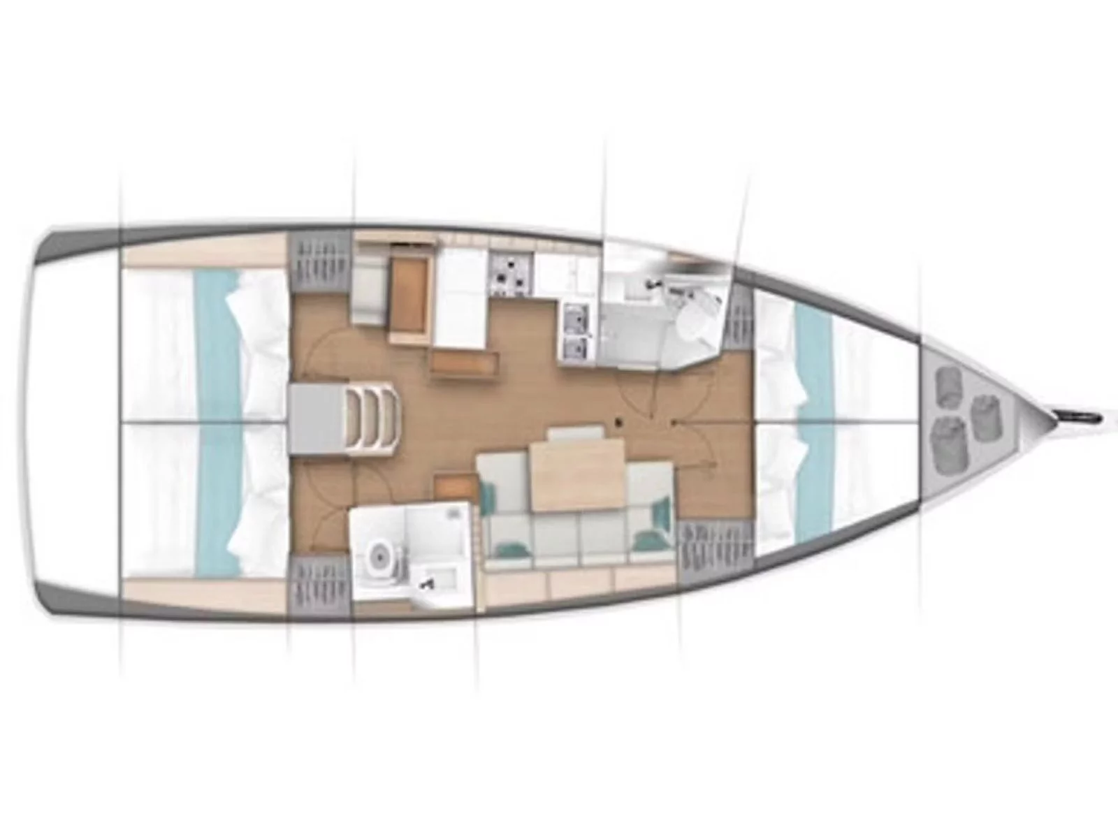 Sun Odyssey 440 (Simoun (Pax 10)) Plan image - 3
