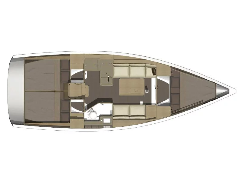 Dufour 350 Grand Large (RONJA (new sails 2023.)) Plan image - 13