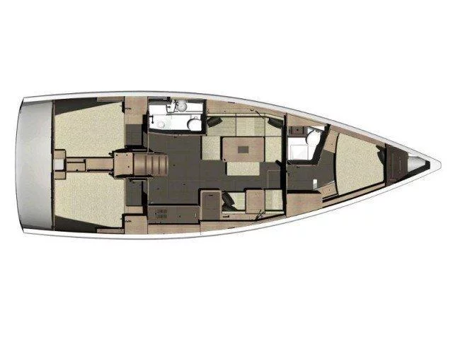 Dufour 410 Grand Large (MISTRAL new sails 2018) Plan image - 4