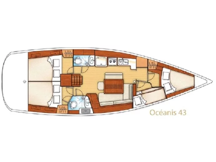 Oceanis 43-4 (Alboran XXXI Saoco (Las Galletas)) Plan image - 1