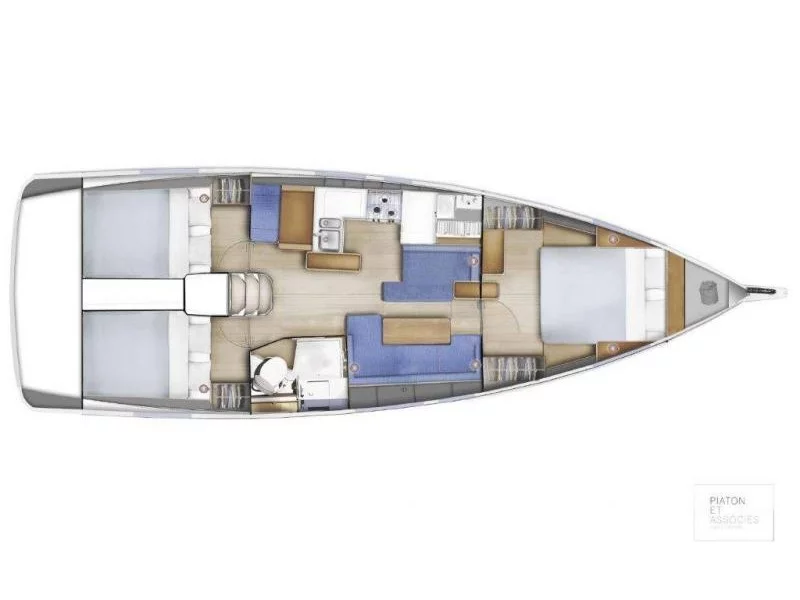 Sun Odyssey 410 (Alboran Albariño (Las Galletas)) Plan image - 1