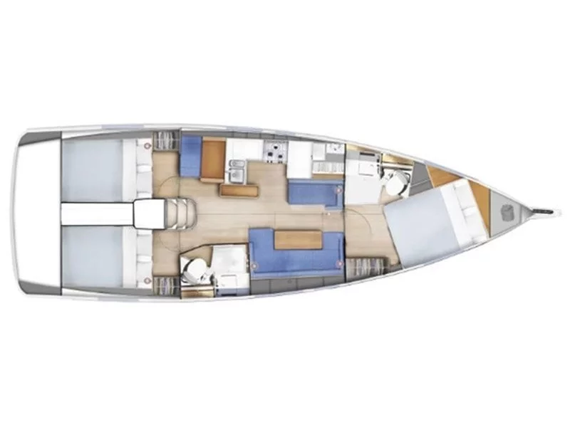 Sun Odyssey 410 (Alboran Albariño) Plan image - 1