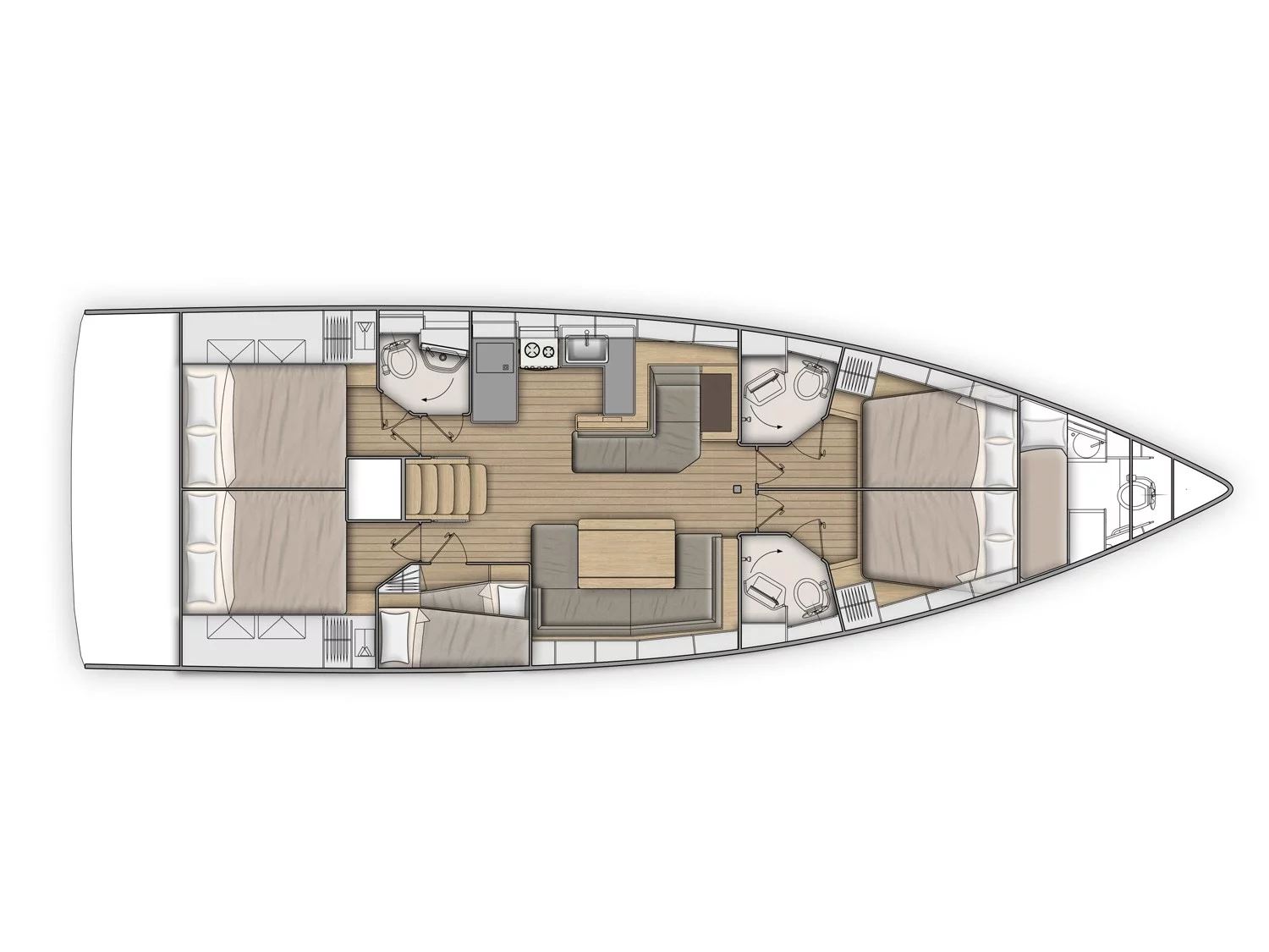 Oceanis 51.1 (Alboran Lambrusco (Mallorca)) Plan image - 1