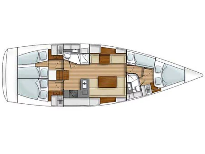 Hanse 430 (Karina (sails 2014)) Plan image - 1