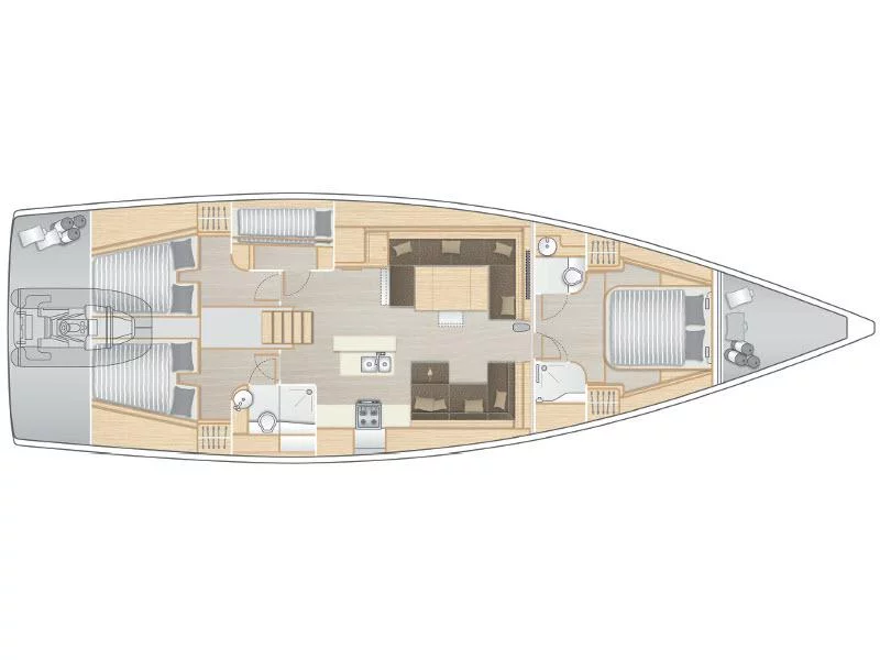 Hanse 588 - 4 cabins (EREMA) Plan image - 16