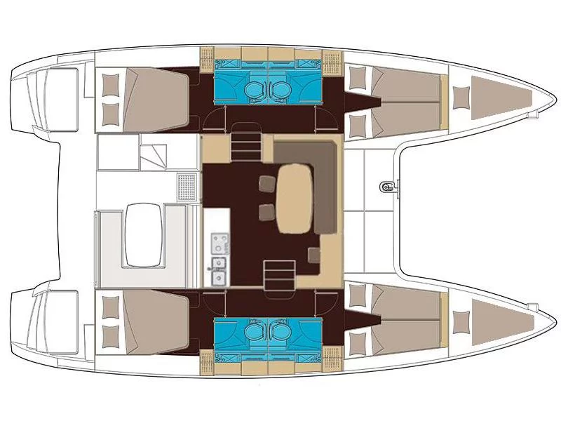 Lagoon 400 S2 LIMITED EDITION (SCIROCCO) Plan image - 2