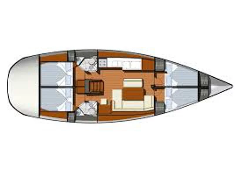 Sun Odyssey 44 i (Beethoven ( with Bowthruster ,Solar Panels)) Plan image - 1