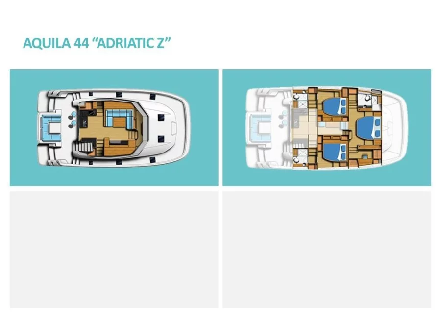 Aquila 44 Power catamaran (Adriatic Z) Plan image - 18
