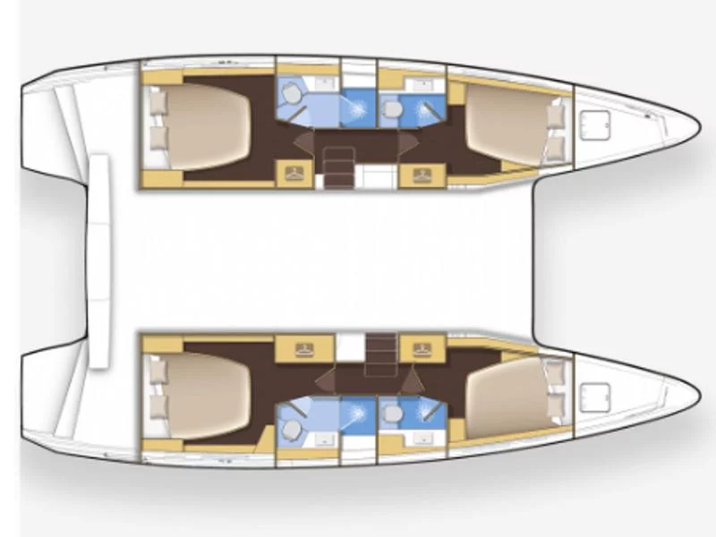 Lagoon 42 (No Name: Forward Cabin #1 (Cabin Charter 2 pax) FULLY CREWED, ALL EXPENSES) Plan image - 4