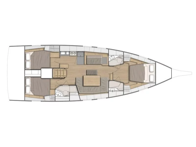 Oceanis 46.1 / 3 cabins (Lady Relax) Plan image - 2