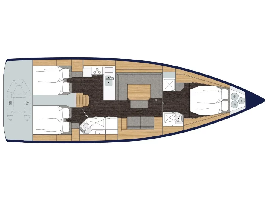 Bavaria C45 (3 cbs) (Galini) Plan image - 2