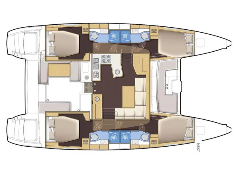 Lagoon 450 F Luxury (BRIGHT MOON) Plan image - 8