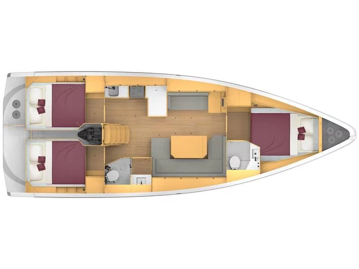 Bavaria C42 (Blackberry) Plan image - 1