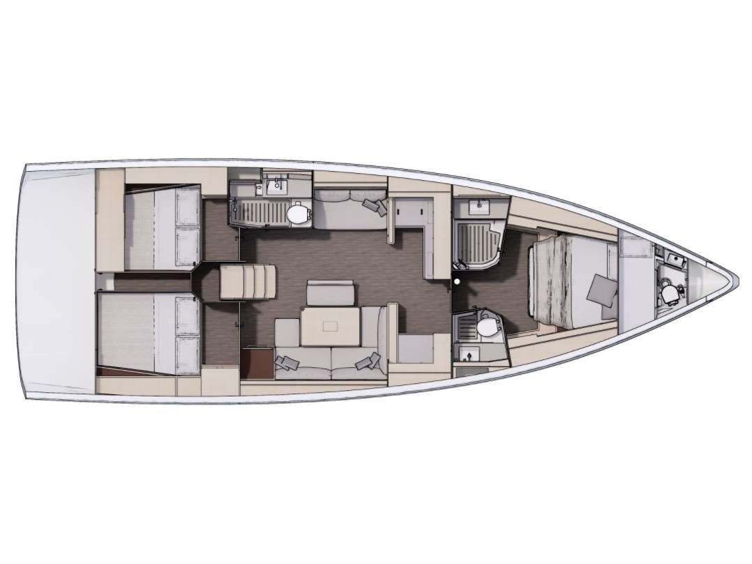 Photo #42 - Dufour 470 owner layout (Angelique) in Kastela - 7598
