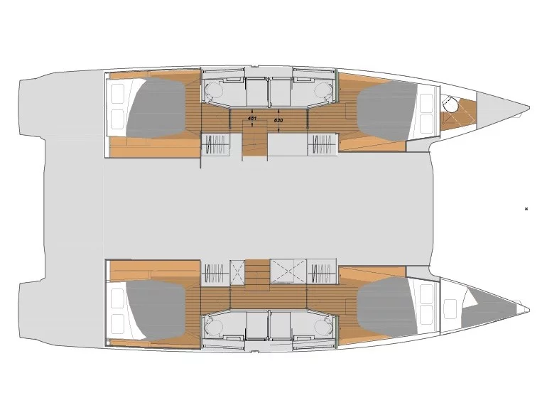 Fountaine Pajot Elba 45 (Ogibni) Plan image - 25