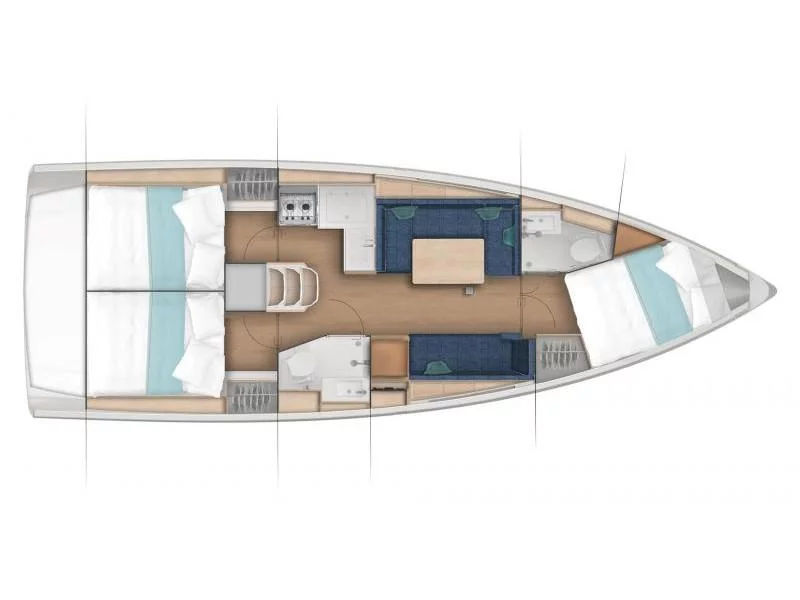 Sun Odyssey 380 (DERMINICA) Plan image - 1