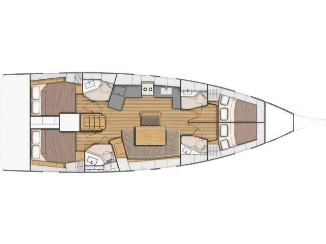 Oceanis 46.1 (4 cbs) (Blue Satellite) Plan image - 1