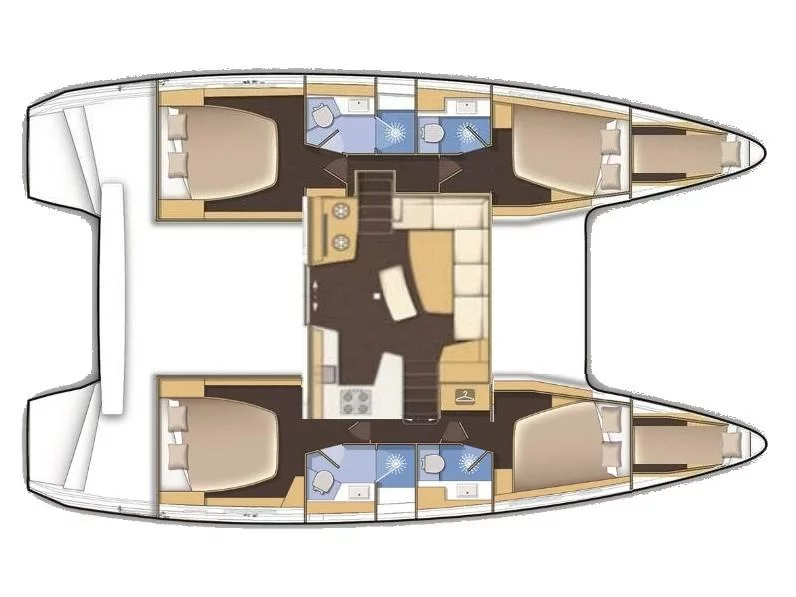 Lagoon 42 (4 Dbl / 2 singles 12) (ANEMI) Plan image - 7