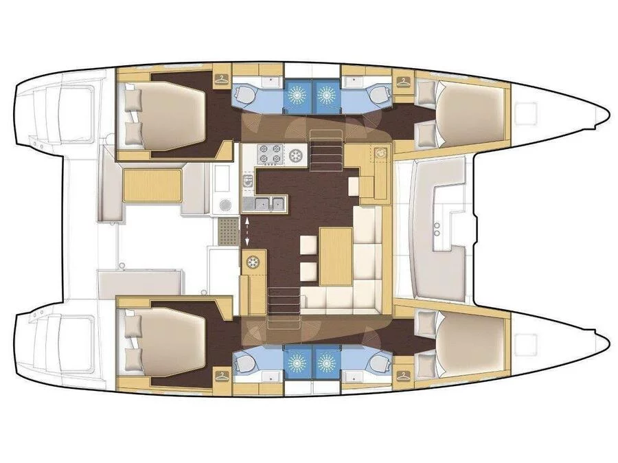 Lagoon 450 4 cabin (GENIA) Plan image - 3