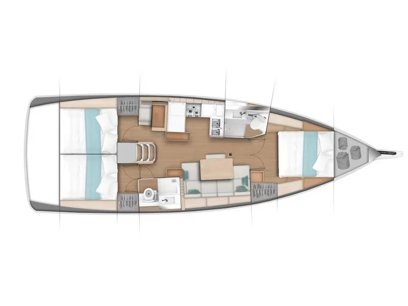 Sun Odyssey 440/3cab. (Sunney) Plan image - 1