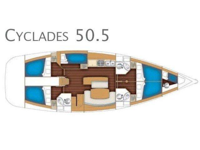 Cyclades 50.5 (Lady Kiki II) Plan image - 14