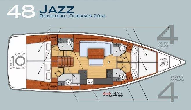 Oceanis 48 (4 cabins) (Jazz)  - 10